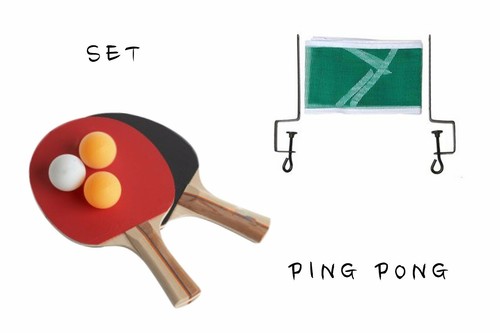Set ping pong - racchette, rete
